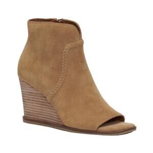 Lucky Brand Lureli Peep Toe Wedge Bootie Size 9 NWT $129 MSRP